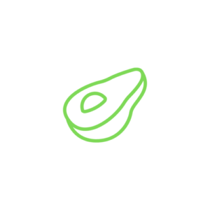 Green avocado illustration
