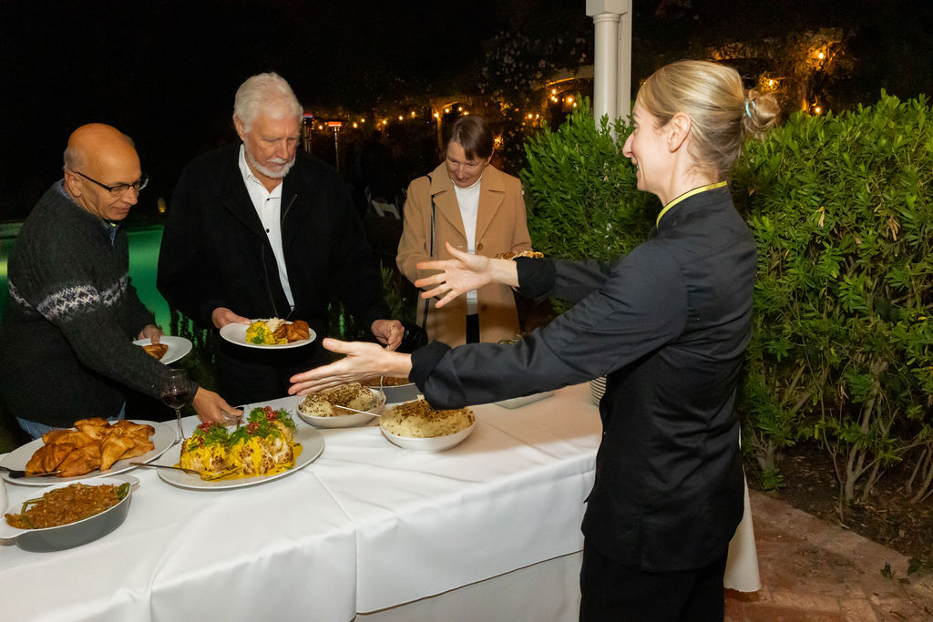 George Ayoub, The Olivers and Chef Melissa Petitto serve Plantsgiving dinner