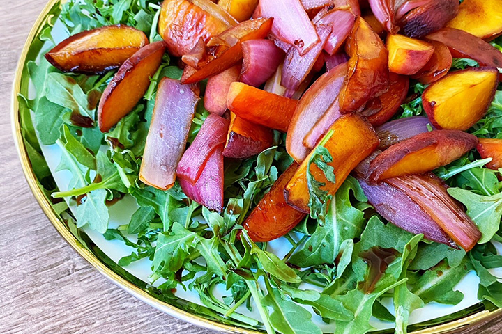 Caramelized Onions and Stone Fruit