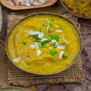 Delicious golden dal