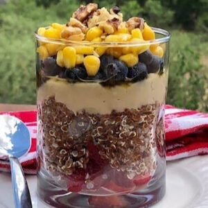 Patriotic breakfast parfait